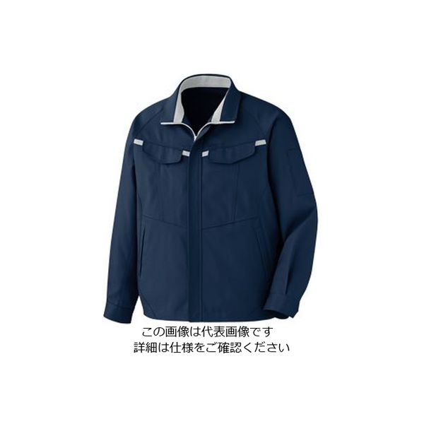 ミドリ安全 ベルデクセル ブルゾン VE667上 ネイビー×シルバー