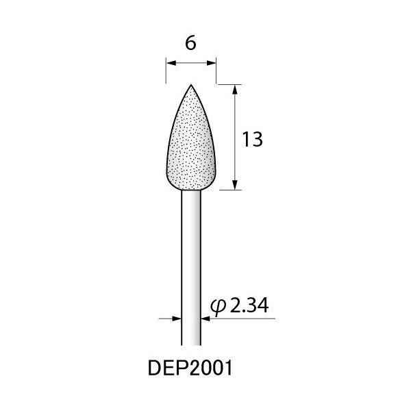 アルゴファイルジャパン ダイヤエコノミー2(電着ダイヤモンドポイント) DEP2001 2個 1セット(12個:2個×6パック)（直送品）