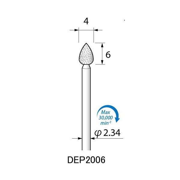アルゴファイルジャパン ダイヤエコノミー2(電着ダイヤモンドポイント) DEP2006 2個 1セット(12個:2個×6パック)（直送品）