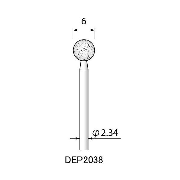 アルゴファイルジャパン ダイヤエコノミー2(電着ダイヤモンドポイント) DEP2038 2個 1セット(12個:2個×6パック)（直送品）