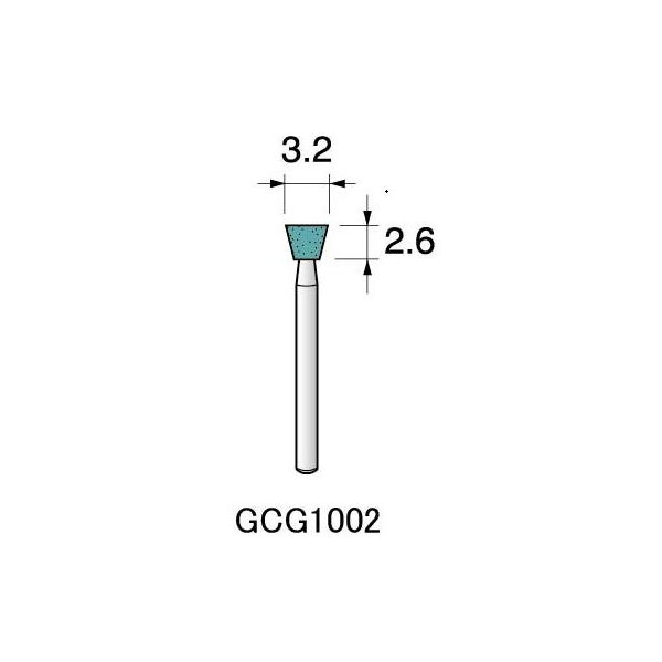 アルゴファイルジャパン GC/1.6軸砥石(軸付砥石ミニ グリーンカーボランダム) GCG1002 12個 1セット(60個:12個×5パック)（直送品）