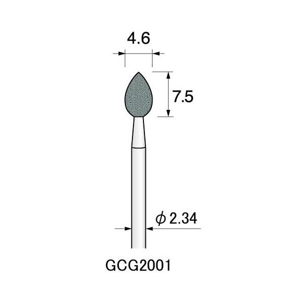 アルゴファイルジャパン GC砥石(軸付砥石グリーンカーボランダム) GCG2001 12個 1セット(60個:12個×5パック)（直送品）