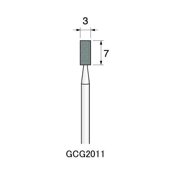 アルゴファイルジャパン GC砥石(軸付砥石グリーンカーボランダム) GCG2011 12個 1セット(60個:12個×5パック)（直送品）