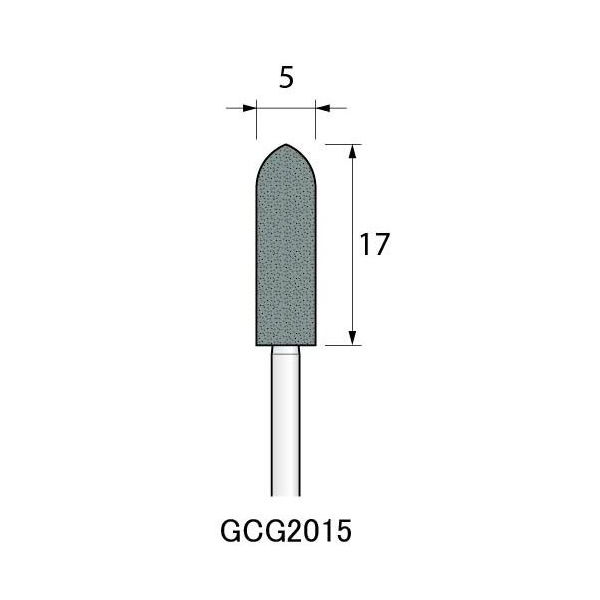 アルゴファイルジャパン GC砥石(軸付砥石グリーンカーボランダム) GCG2015 12個 1セット(60個:12個×5パック)（直送品）