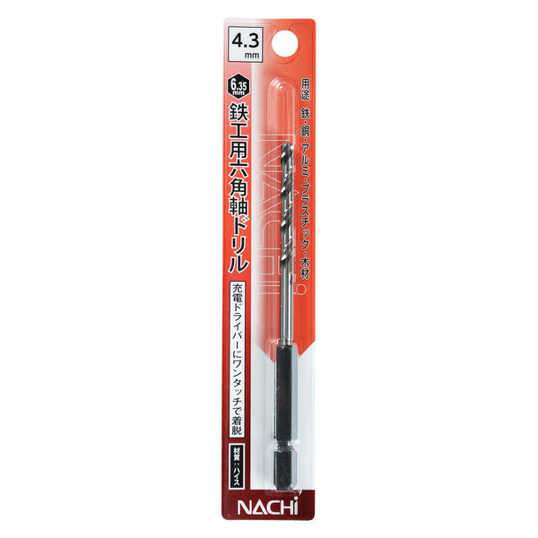 ビッグマン 六角軸鉄工ドリル4.3mm 072366 1本（直送品） - アスクル