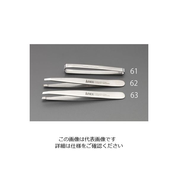 エスコ 5.2x 73mm ピンセット(直) EA595GC-61 1セット(15本)（直送品）