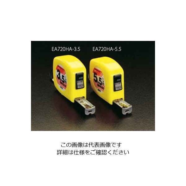 エスコ 19mmx5.5m メジャー(蛍光色) EA720HA-5.5 1セット(5個)（直送品）