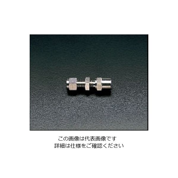 エスコ Rc1/8”x 4mm ユニオン(隔壁/ステンレス製) EA425CT-41 1セット(3個)（直送品）