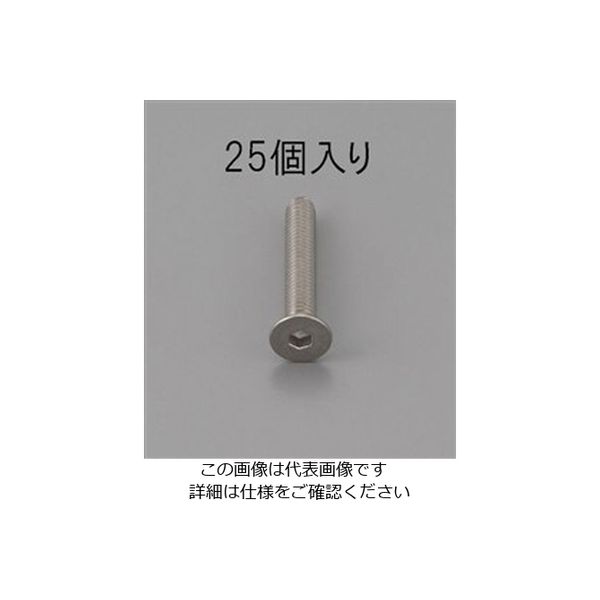 エスコ M3 x 8mm 六角穴付皿頭ボルト(ステンレス/25本) EA949MD-308 1セット(250本:25本×10パック)（直送品）