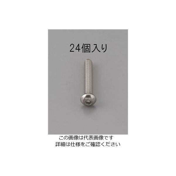 エスコ M3 x 6mm 六角穴付鍋頭ボルト(ステンレス製/24本) EA949MF-306 1セット(240本:24本×10パック)（直送品）