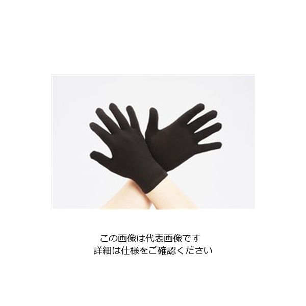 エスコ [フリー/180mm] 手袋・インナー(ナイロン/ブラック) EA354C-12 1セット(10双)（直送品）