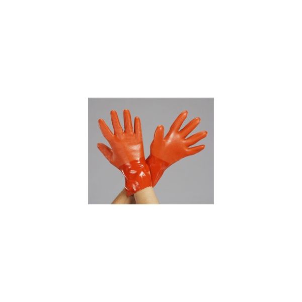 エスコ [M] 手袋(耐油/塩化ビニール・綿 ポリエステル裏) EA354GE-16 1セット(15双)（直送品）