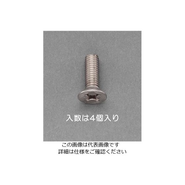 エスコ M6x20mm 皿頭小ねじ(チタン/4本) EA949NZ-620A 1セット(40本:4本×10袋)（直送品）