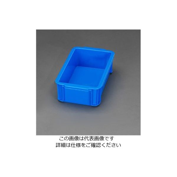 エスコ 436x284x141mm 収納ボックス(ブルー) EA506LD-25B 1セット(10個)（直送品）