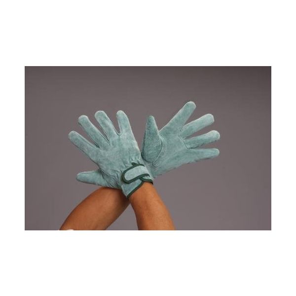 エスコ [M] 手袋(オイル加工/牛床革) EA353C-66 1セット(10双)（直送品）