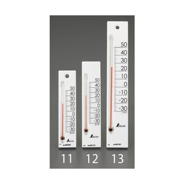 エスコ 120x28mm 温度計(白) EA728G-11 1セット(30個)（直送品）