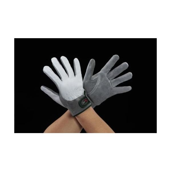 エスコ [M] 手袋(牛革) EA353J-17 1セット(10双)（直送品）