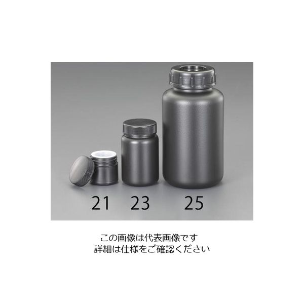 エスコ φ 63x123mm/250ml 遮光型広口ポリ容器 EA508AK-24 1セット(30個)（直送品）