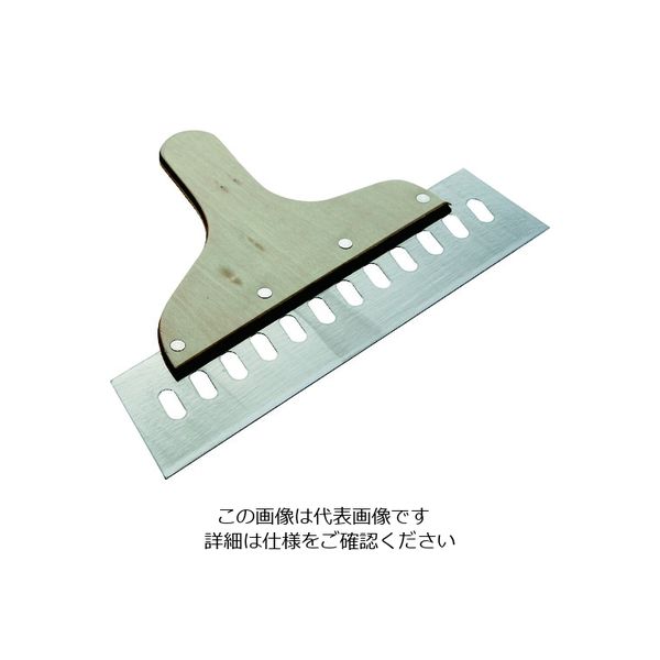 トラスコ中山 TRUSCO 軽量ステンレス地ベラ 穴あき 厚み1.2 幅270ミリ KNA12-270 1本 207-2256（直送品）