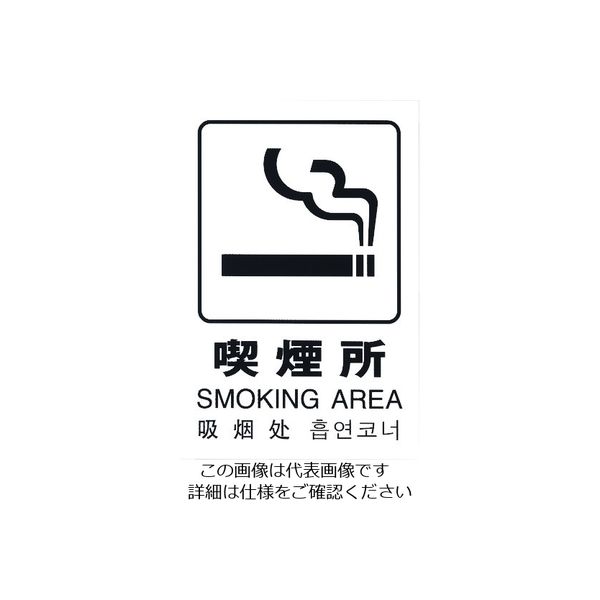 光 多国語ピクトサイン 喫煙所 TGP2032-7 1枚 195-0177（直送品）
