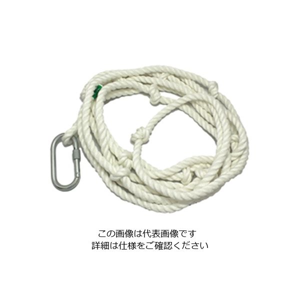 松浦工業 簡易非難ロープ約6M カラビナ付 4984834541006 1個（直送品