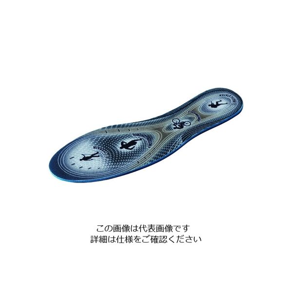 喜多 抗菌・防臭ジェルインソール No7970 ブルー フリー(24.0~28.0) 1足(1組) 206-5883（直送品）