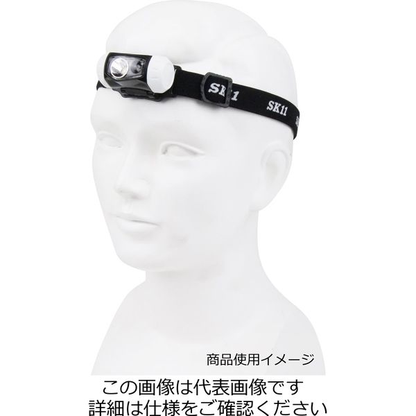 藤原産業 SK11 乾電池式LEDヘッドライトSLHー006 SLH-006 1セット(2個)（直送品）