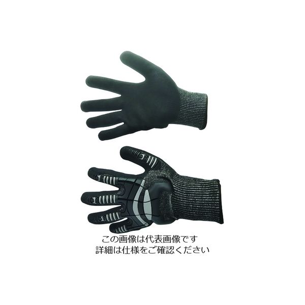 富士手袋工業 富士手袋 ナックルアーマーC4 黒 L 9900-BK-L 1双 194-9984（直送品）