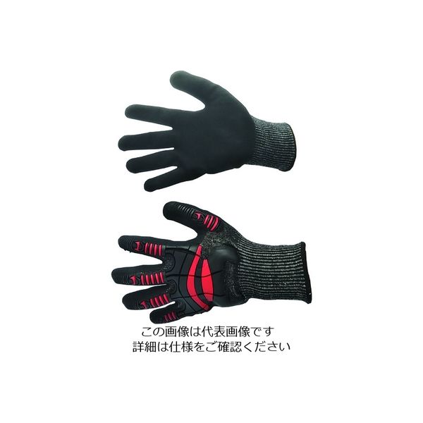 富士手袋工業 富士手袋 ナックルアーマーC4 赤 L 9900-R-L 1双 194-9986（直送品）