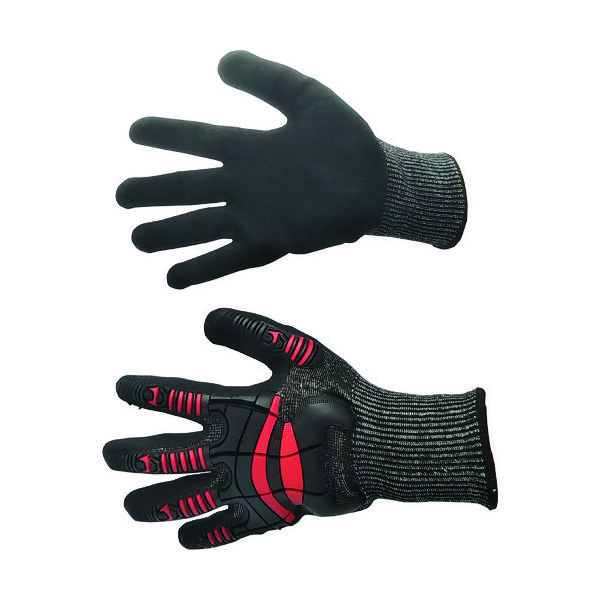 富士手袋工業 富士手袋 ナックルアーマーC4 赤 L 9900-R-L 1双 194-9986（直送品）