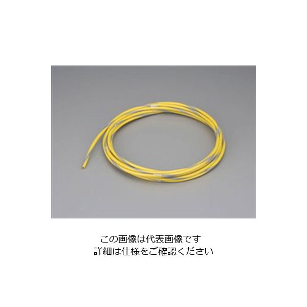エスコ 4/ 6mmx 5m ワイヤーロープ(スチール製・反射ビニールコート) EA628SP-5 1セット(3巻)（直送品）