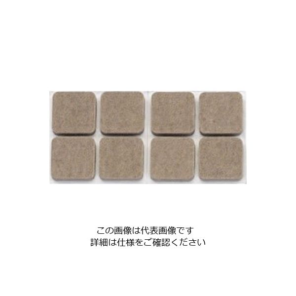 エスコ 25x25x4mm 硬質フェルト(粘着付/8個) EA979AB-15 1セット(120個:8個×15パック)（直送品）