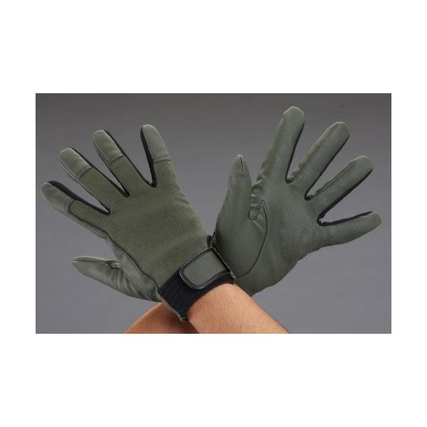 エスコ [S] 手袋(合成皮革/OD) EA353JB-6.5 1セット(10双)（直送品）