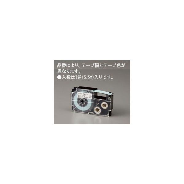 エスコ 24mm テープカートリッジ(白に黒文字) EA761DR-424 1セット(4個)（直送品）