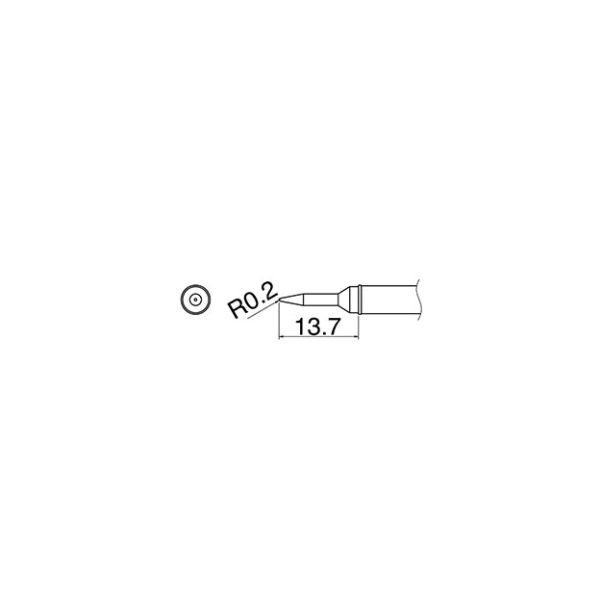 エスコ R0.2mm 交換用こて先 (EA304AL用) EA304AL-6 1セット(4個)（直送品）