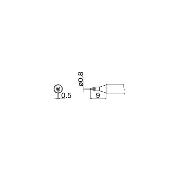 エスコ φ0.8mm 交換用こて先 (EA304AL用) EA304AL-14 1セット(4個)（直送品）