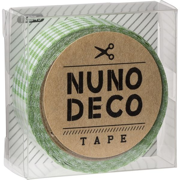 KAWAGUCHI ヌノデコテープ 1.5cm×1.2m みどりチェック 11-845 1セット（3個）（直送品）