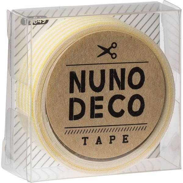 KAWAGUCHI ヌノデコテープ 1.5cm×1.2m きいろしましま 11-849 1セット（3個）（直送品）