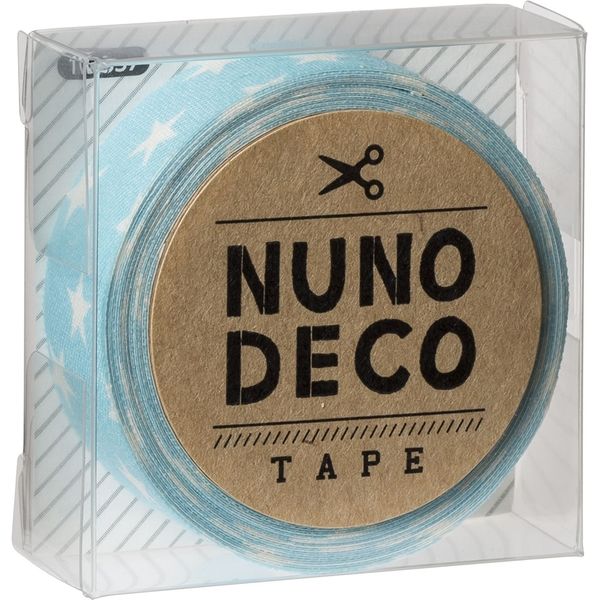 KAWAGUCHI ヌノデコテープ 1.5cm×1.2m みずいろスター 11-857 1セット（3個）（直送品）