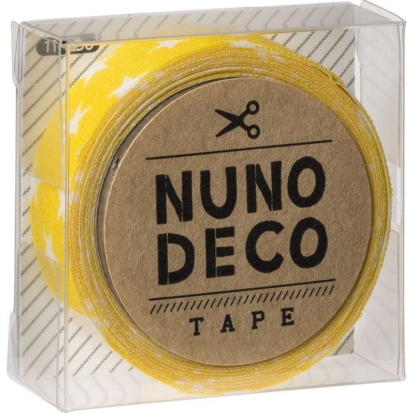 KAWAGUCHI ヌノデコテープ 1.5cm×1.2m きいろスター 11-858 1セット（3個）（直送品）