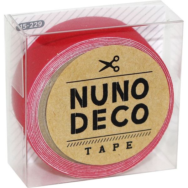 KAWAGUCHI ヌノデコテープ 1.5cm×1.2m つみきのあか 15-229 1セット（3個）（直送品）