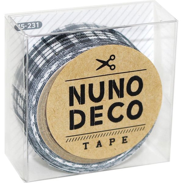 KAWAGUCHI ヌノデコテープ 1.5cm×1.2m ハンサムなチェック 15-231 1セット（3個）（直送品）