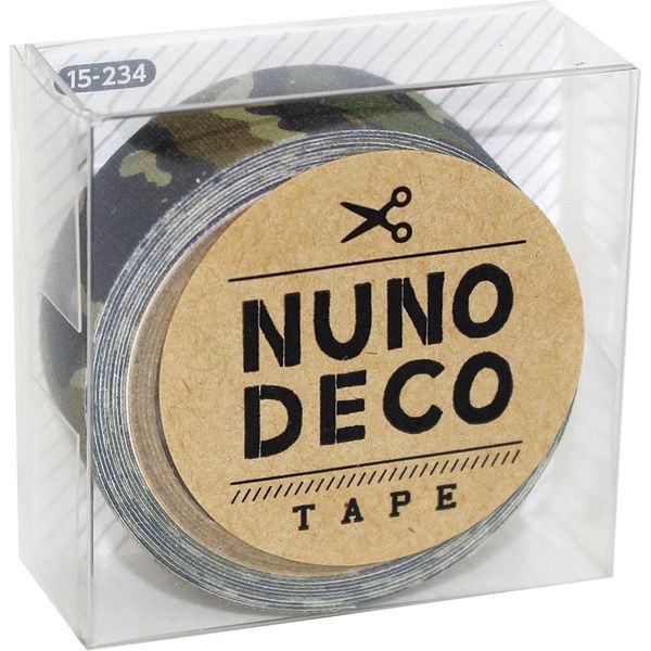 KAWAGUCHI ヌノデコテープ 1.5cm×1.2m 迷彩　みどり 15-234 1セット（3個）（直送品）