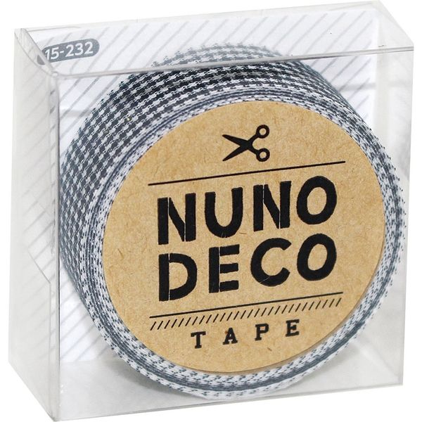 KAWAGUCHI ヌノデコテープ 1.5cm×1.2m ハンサムな千鳥柄 15-232 1セット（3個）（直送品）