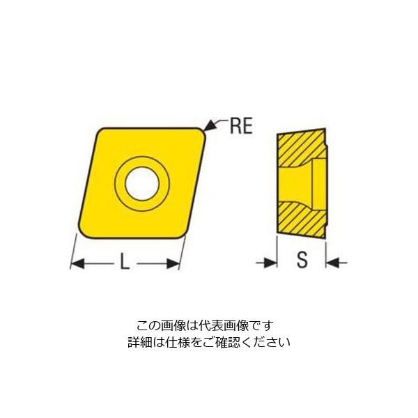 フライス用チップ CCMX060204TーMD06:F40M CCMX060204T-MD06F40M 1セット(10個)(直送品)
