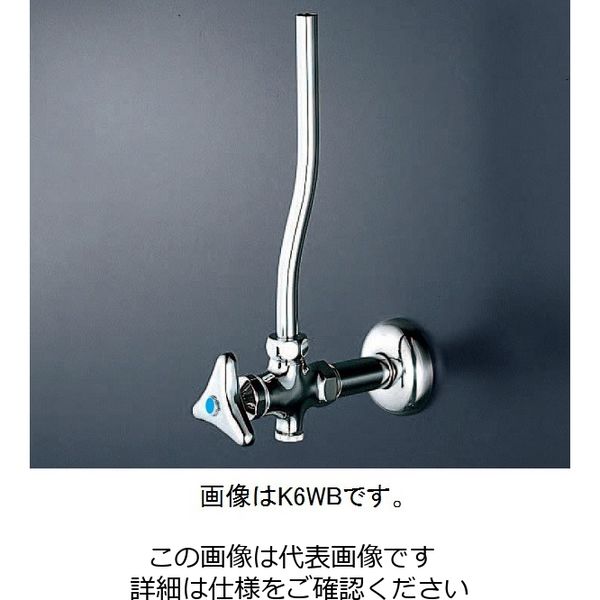 KVK アングル形止水栓 赤ビス付 K6WR 1セット(2個)（直送品）