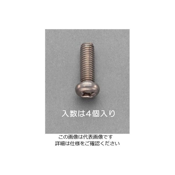 エスコ M6x25mm 鍋頭小ねじ(チタン/4本) EA949NY-625A 1セット(40本:4本×10袋)（直送品）