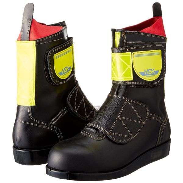 ノサックス HSK舗装工事用安全靴 マジック式 高輝度反射材付(黄) 25.5cm HSKマジックーコウキドハンシャザイツキーキ 1足（直送品）