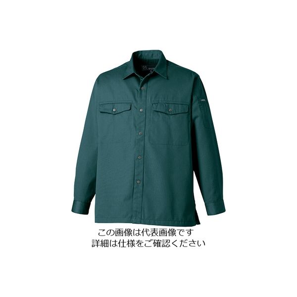 タカヤ商事 長袖ワークシャツ ディープグリーン L GC-2402-2-L 1枚（直送品）