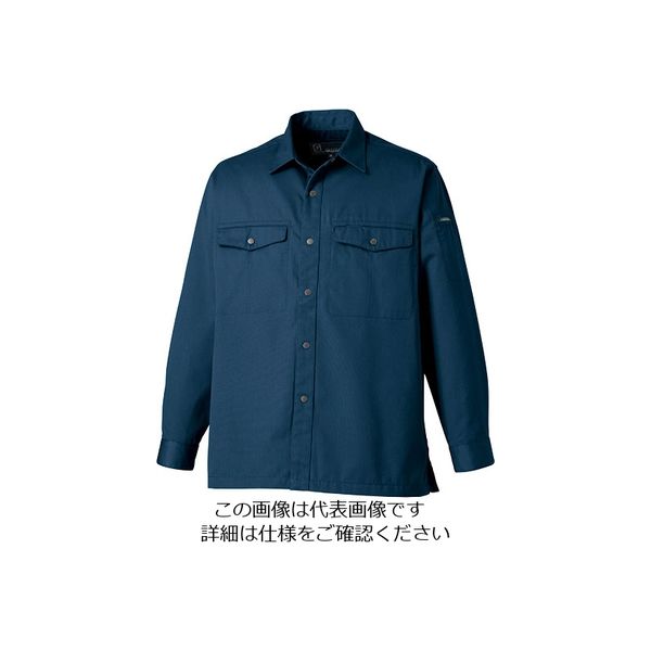 タカヤ商事 長袖ワークシャツ ネイビー 5L GC-2402-5-5L 1枚（直送品）